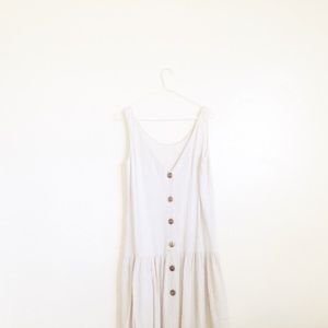 Vintage Linen Blend Summer Dress